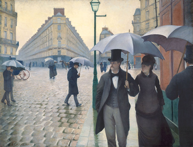 Schwarze Schirmchen in Paris